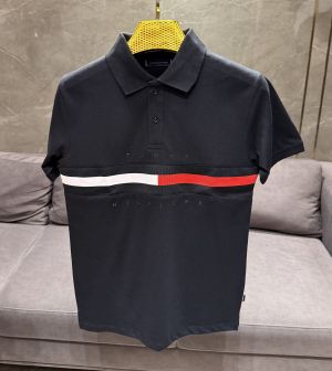 TOMMY HILFIGE_R BLACK FRONT PATCH IMPORTED POLO