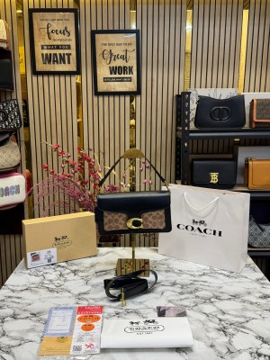 COAC_H TABBY SHOULDER BAG WITH OG BOX AND DUST BAG WITH CARRY BAG (APRICOT) 200 EXTRA FOR CARRY BAG 