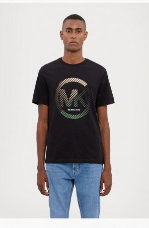 Michael  Kors Black Logo Print Imported T-shirt