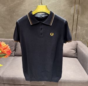 FRED PERRY BLACK KNITTED PREMIUM POLO