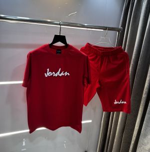 Air Jordan Red Premium Oversized Cord Set
