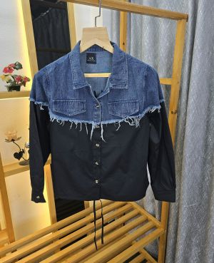 WOMEN AX DENIM SHIRTS BLACK SB139-BK-F