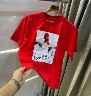 Supreme Red Logo Print Imported Oversized T-Shirt
