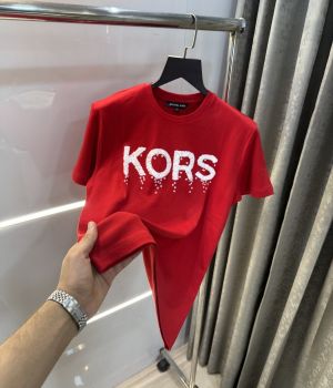 Michael  Kors Red Logo Print Imported T-shirt