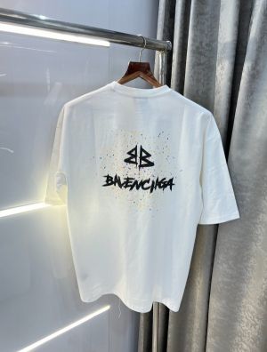 Balenciaga White Back Print Designer Imported Oversized T-Shirt