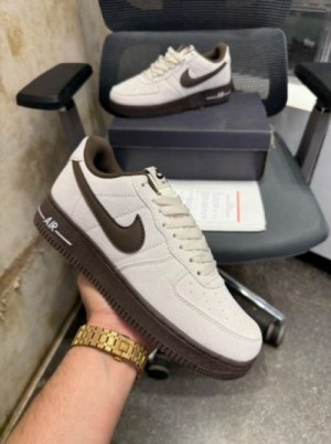 NIKEE AIR FORCE 1 Light Orewood Brown Baroque Brown
