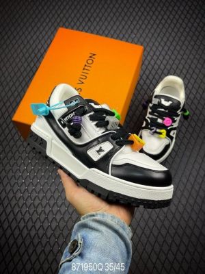  Loui_s Vuitton TRAINER Maxi BLACK WHITE Men Shoes