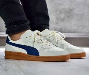 Pum a Indoor Og White Blue Crystal Gum Sneakers