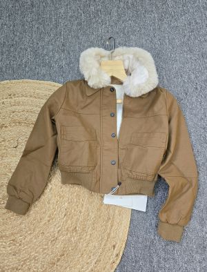 WOMEN FUR JACKET COFFEE SB129-CF