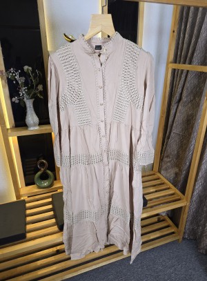Zar a Women Full Sleeve Long Dress Cream SB48-CR