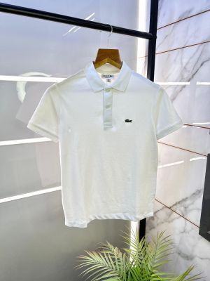 Lacost e White Polo Premium Collar Neck T-shirt F2637-WH