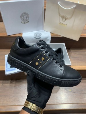 Versacee Greca Studded Black Premium Sneaker