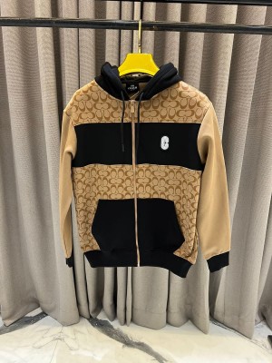 COAC_H BROWN BLACK PRINTED PREMIUM IMPORTED HOODIE 