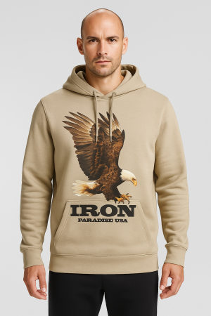 UNDERARMOUR IRON PARADISE BEIGE PREMIUM HOODIE