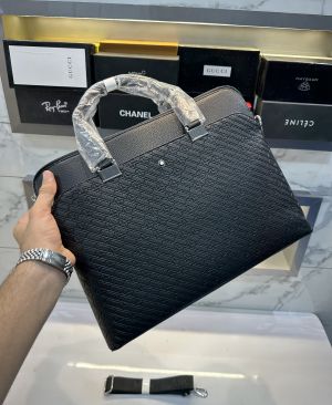 Mont Blanc 2 Black Luxury Classic Laptop Bag