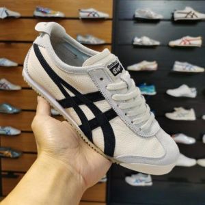 Onitsuka Tiger Mexico 66 White Black Suede Slipons