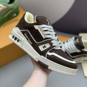 Loui_s Vuitton Trainer Mocha Brown Men Shoes