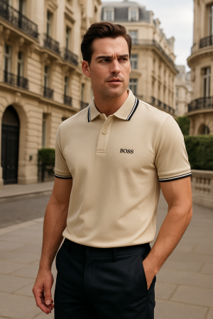 BOSS BEIGE PREMIUM IMPORTED POLO