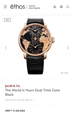 JACOB CO DUAL TIME AUTOMATIC