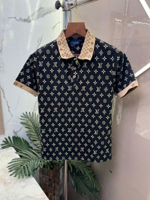 .Louis.Vuitton.Imported.All.Over.Monogram.Very Premium.polo.Neck.Tshirt.CS102