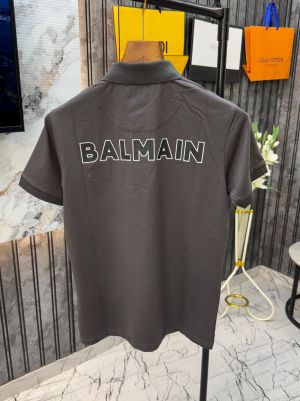 .Balmain.Imported.Front.Metal.Logo.Back.Embossed.Very.Premium.Polo.Neck.Tshirt.MR103