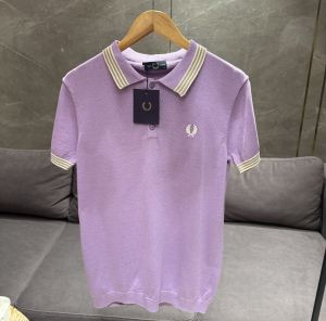 FRED PERRY PURPLE PREMIUM KNITTED POLO