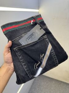 GUCC-I PREMIUM BLACK DENIM JEANS REGULAR FIT LENGHT 39 PRODUCT CODE 42