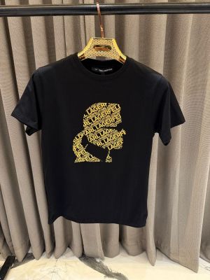 Karl_Legarfield Big Monogram Round Neck T-shirt Black 
