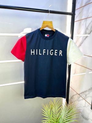 Tommy_Hilfiger Navy Premium Round Neck Printed T-shirt F2544-NY