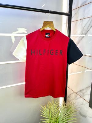 Tommy_Hilfiger Red Premium Round Neck Printed T-shirt F2544-RE