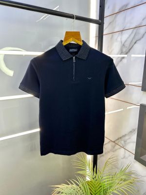 Emporio Arman_i Navy Polo Premium Collar Neck T-shirt F2675-N2