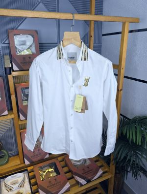 Burb Collar Paten Shirt White K85-W