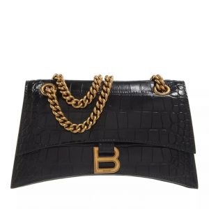 Balenciaga Crush Small Chain Bag Embossed Black with box 