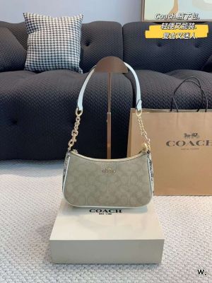 Coach_teri shoulder bag in signature canvas bag with box