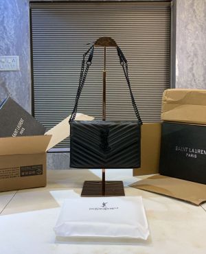 YSL SAINT LAURENT COLLEGE MEDIUM CHAIN BAG  khaki dubble box packing 5378