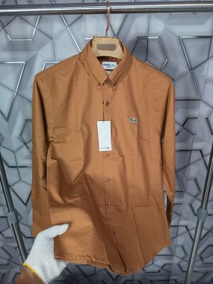 Lacoste_Brown_Embroidery_Logo_Premium_Classic_Oxford_Shirt_With_Box_Packing_(1604)
