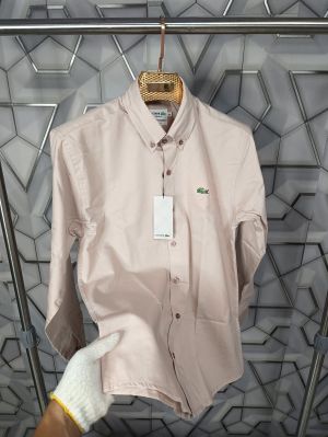Lacoste_Light_Pink_Embroidery_Logo_Premium_Classic_Oxford_Shirt_With_Box_Packing_(1602)