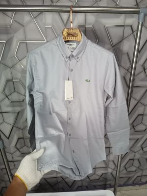 Lacoste_Grey_Embroidery_Logo_Premium_Classic_Oxford_Shirt_With_Box_Packing_(1607)