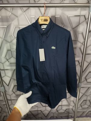 Lacoste_Navy_Blue_Embroidery_Logo_Premium_Classic_Oxford_Shirt_With_Box_Packing_(1606)