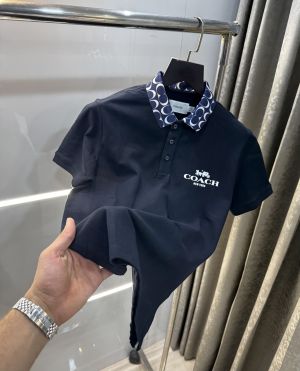 Coac h Navy Blue Logo Work Imported Polo T-Shirt