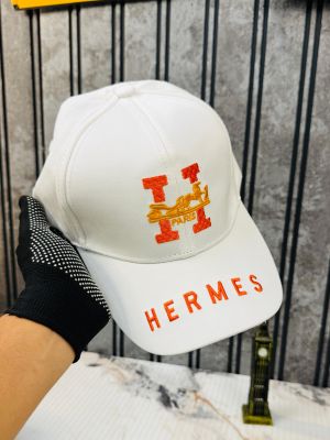 Hermes 100% Imported Front Logo Embroidery Work Dual Tone Cap.CS106