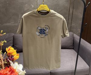BALENCIAGA BEIGE FRONT EMBORSSED PREMIUM TSHIRT