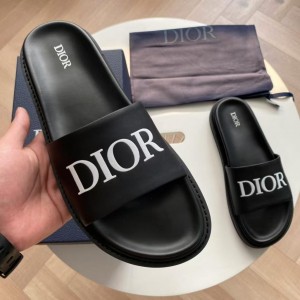 Diooor Mens Premium Black Flip Flop