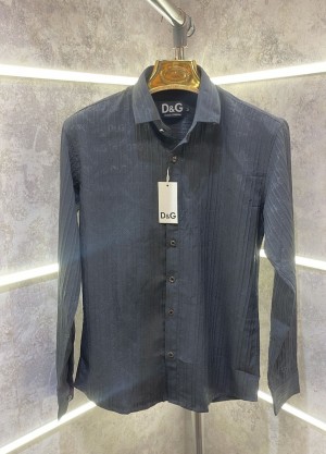  gray monogram printed premium imported full sleeves shirts (452)