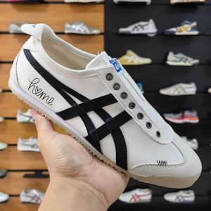 Onitsuka Tiger Mexico 66 White Black Love Home Slipons
