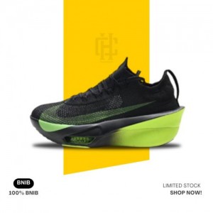 Nikee air Zoom Alphafly Black Electric Green