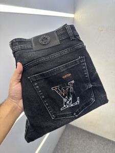 LOUIS_VUITTON PREMIUM BLACK DENIM JEANS REGULAR FIT LENGHT 39