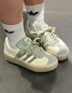 Adidasss Gazelle Bold Halo Green Ruffle