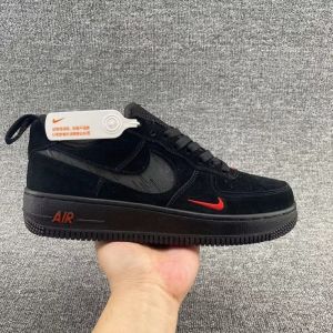 Nik_e  Airforce 1 Multi Swoosh BLACK CRIMSON Men Shoes
