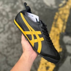 Ontisuk_a Tiger Mexico 66 Black Yellow Men Shoes